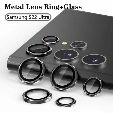 Protection anticasse métallique pour lentilles caméra Galaxy S22 ultra