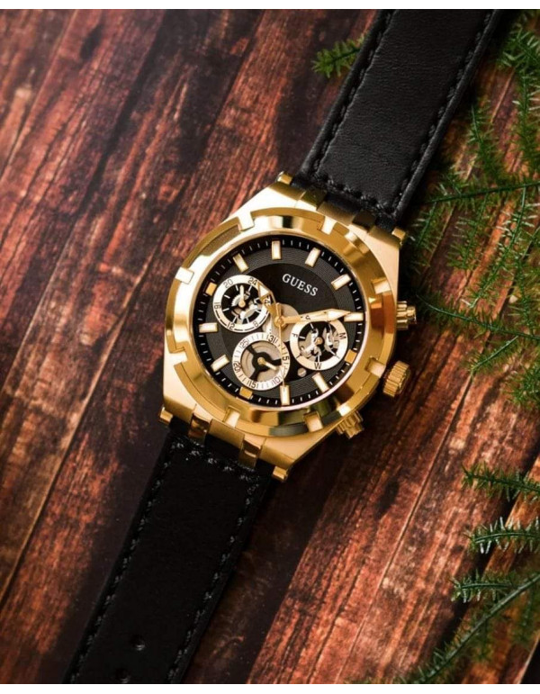 Guess Orologio Da Uomo Modello GW0262G2: Design Analogico, Quadrante Giorno E Fibbia